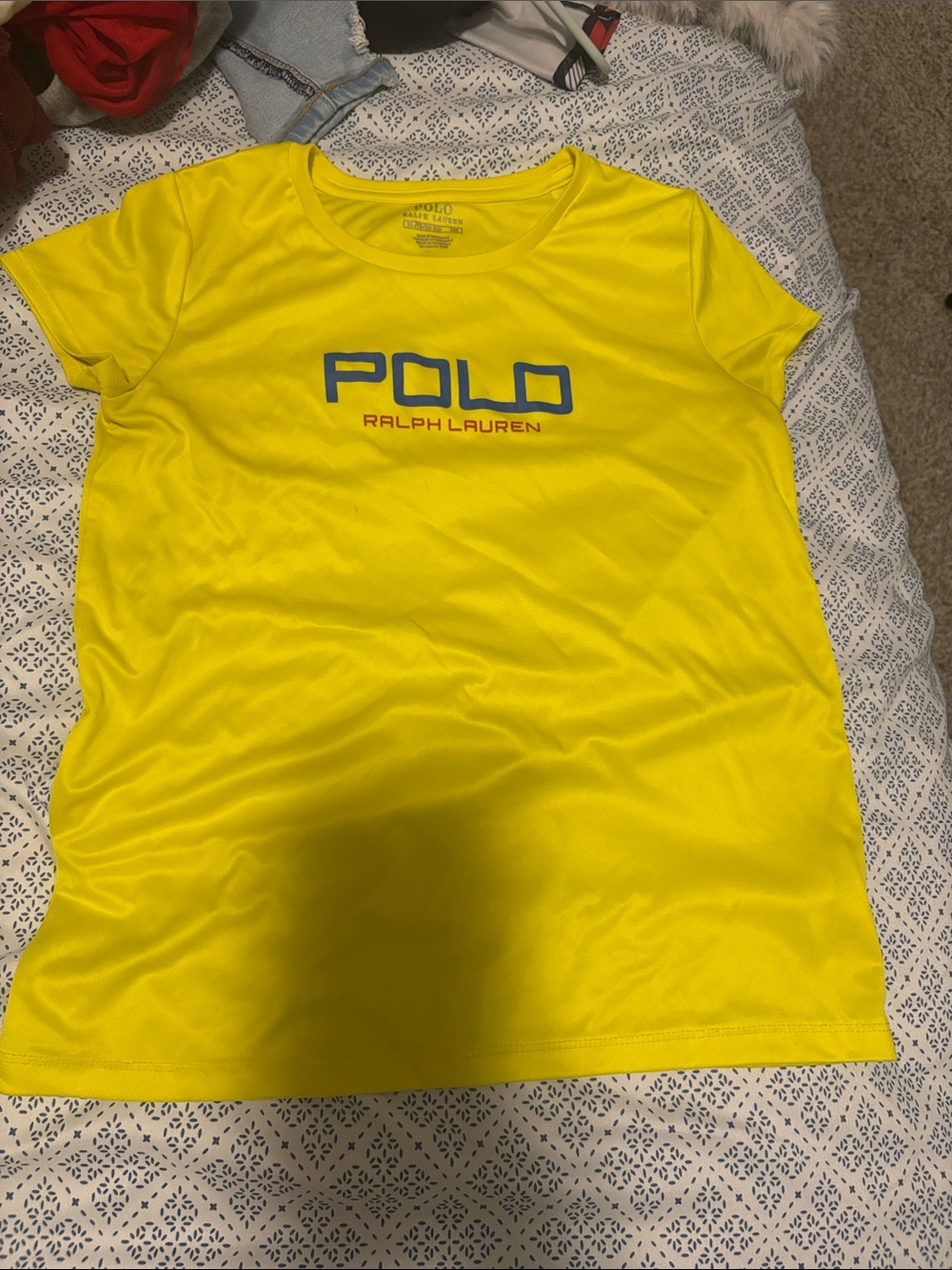 Polo by Ralph Lauren Yellow Tee with Blue Logo